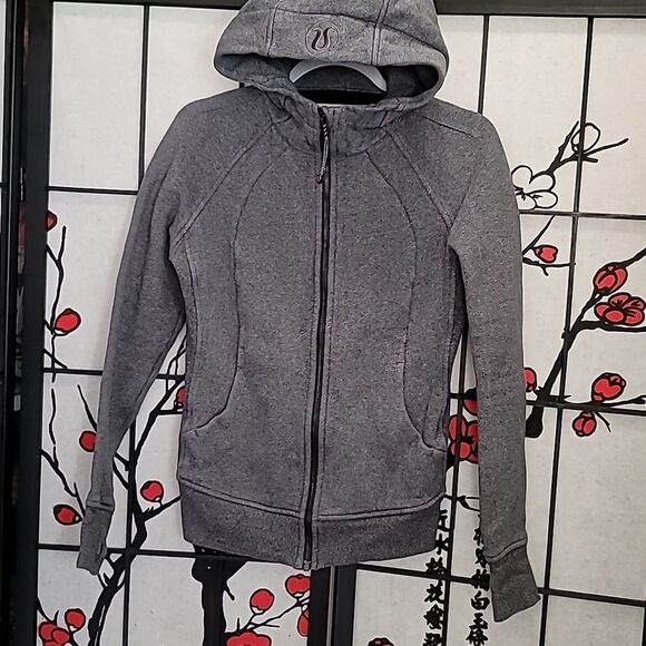 Lululemon Grey Full Zip Scuba Hoodie - Picture 3 of 8